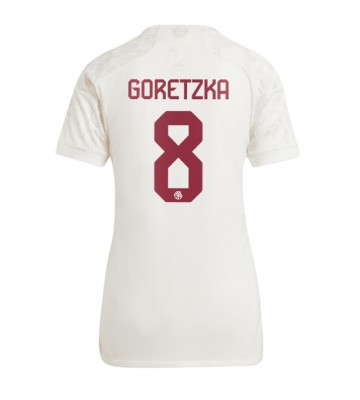 Lacne Ženy Futbalové dres Bayern Munich Leon Goretzka #8 2023-24 Krátky Rukáv - Tretina